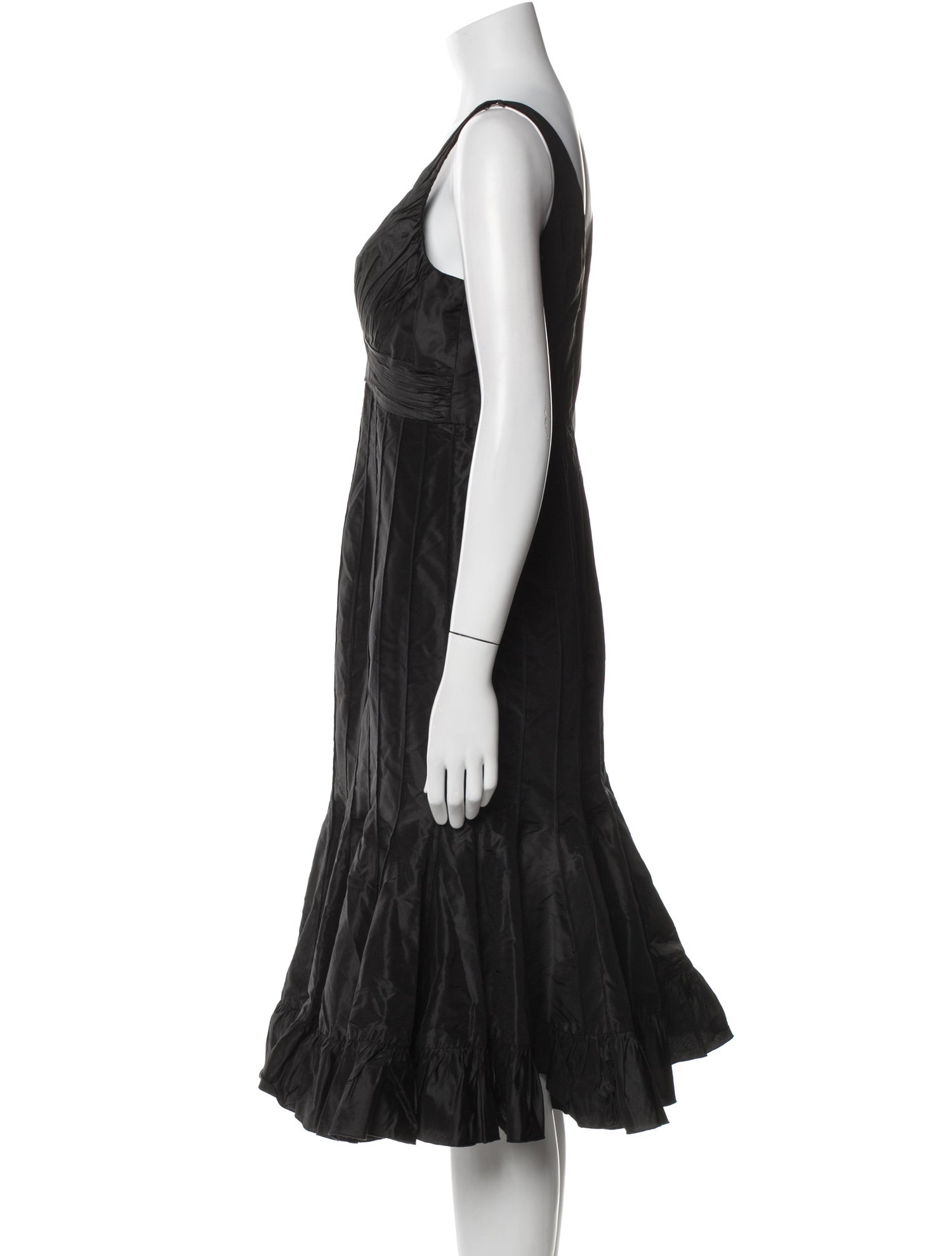 Teri Jon by Rickie Freeman Silk Midi Length Dress