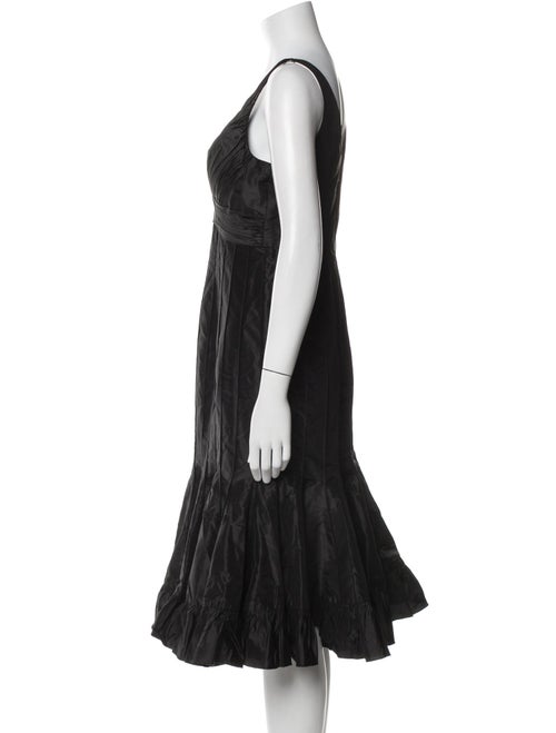 Teri Jon by Rickie Freeman Silk Midi Length Dress