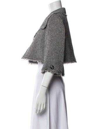 Teri Jon by Rickie Freeman Houndstooth Print Bolero