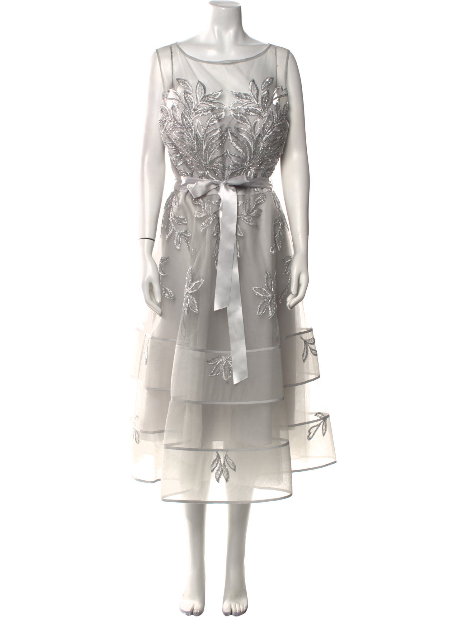 Teri Jon by Rickie Freeman Lace Pattern Long Dress