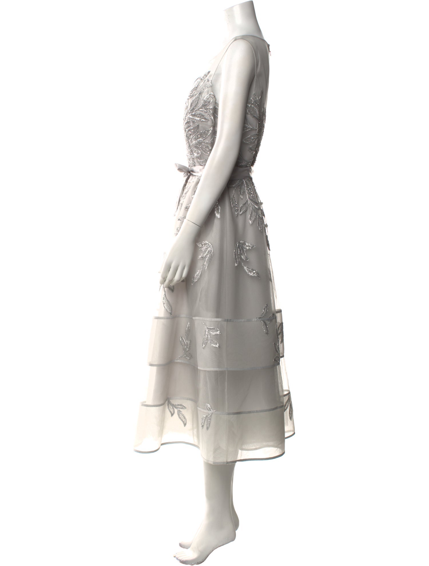 Teri Jon by Rickie Freeman Lace Pattern Long Dress