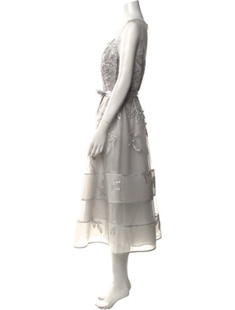 Teri Jon by Rickie Freeman Lace Pattern Long Dress