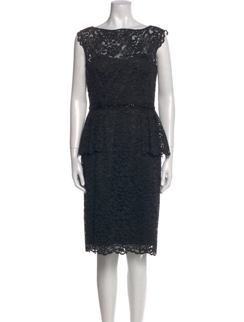 Teri Jon by Rickie Freeman Lace Pattern Knee-Length Dress