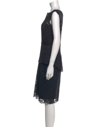 Teri Jon by Rickie Freeman Lace Pattern Knee-Length Dress