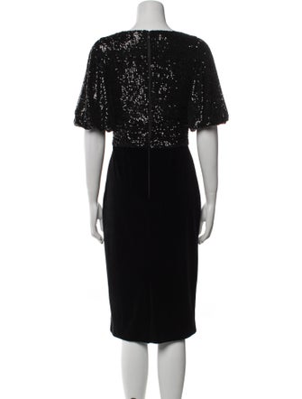 Teri Jon by Rickie Freeman V-Neck Midi Length Dress