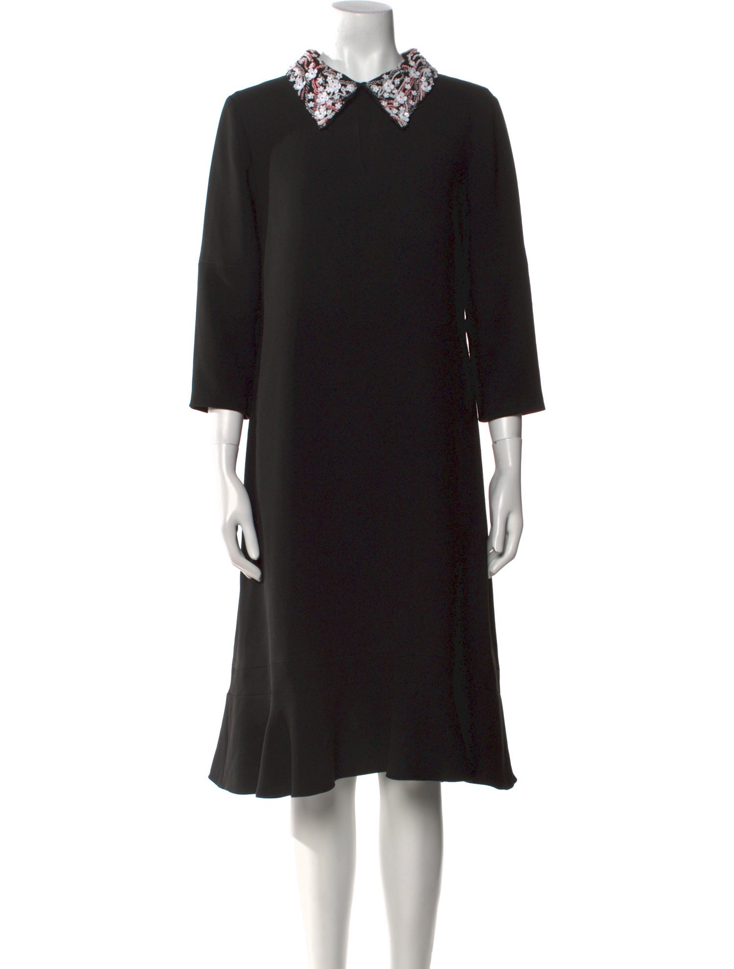 Teri Jon by Rickie Freeman V-Neck Midi Length Dress