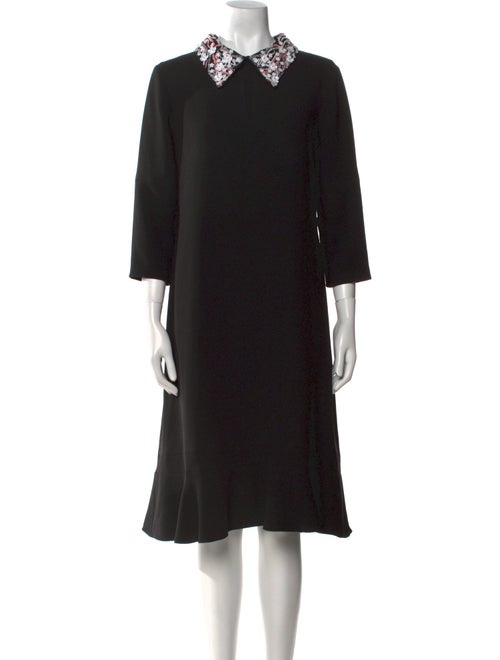 Teri Jon by Rickie Freeman V-Neck Midi Length Dress