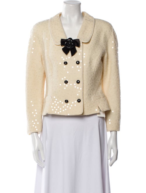 Teri Jon by Rickie Freeman Wool Tweed Pattern Evening Jacket