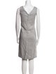 Teri Jon by Rickie Freeman Linen Knee-Length Dress
