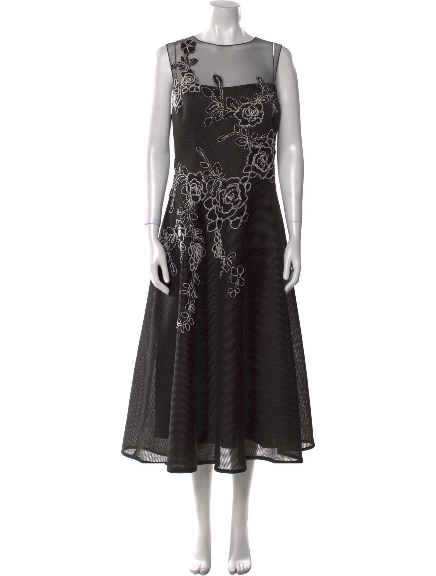 Teri Jon by Rickie Freeman Bateau Neckline Long Dress