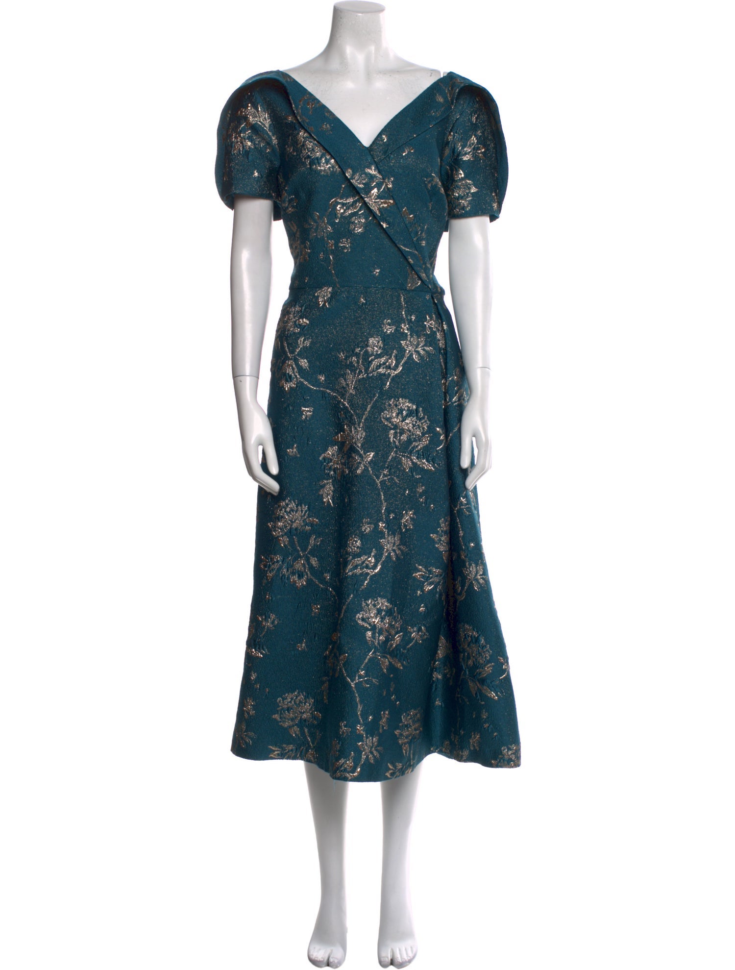 Teri Jon by Rickie Freeman Floral Print Long Dress w/ Tags