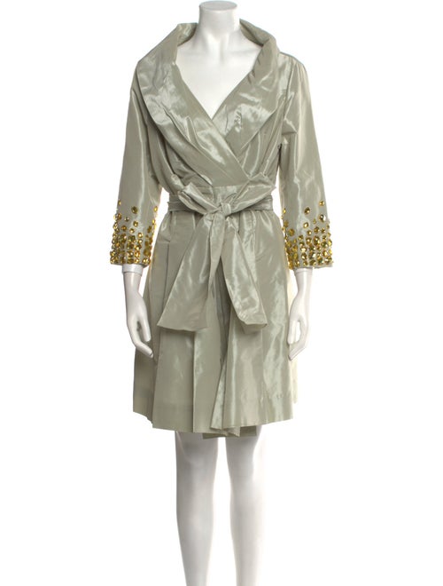 Teri Jon by Rickie Freeman V-Neck Knee-Length Dress