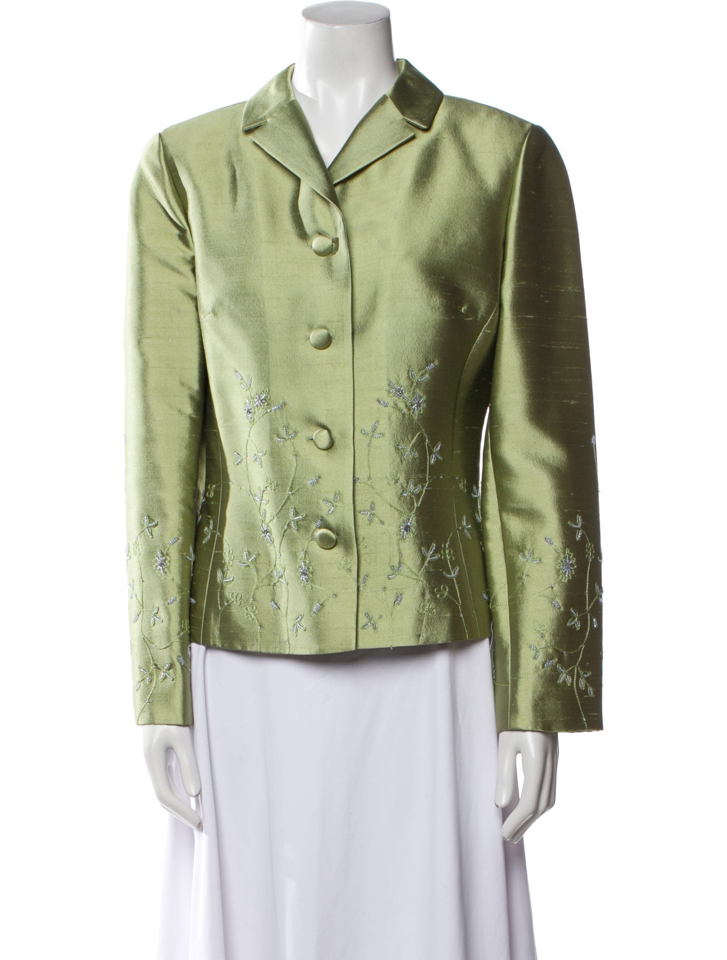 Teri Jon by Rickie Freeman Silk Blazer
