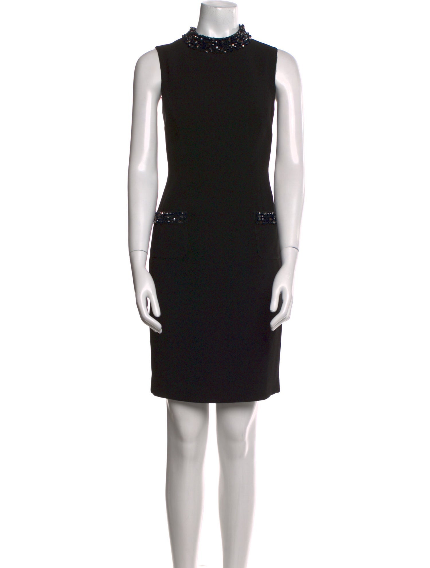 Teri Jon by Rickie Freeman Mock Neck Mini Dress