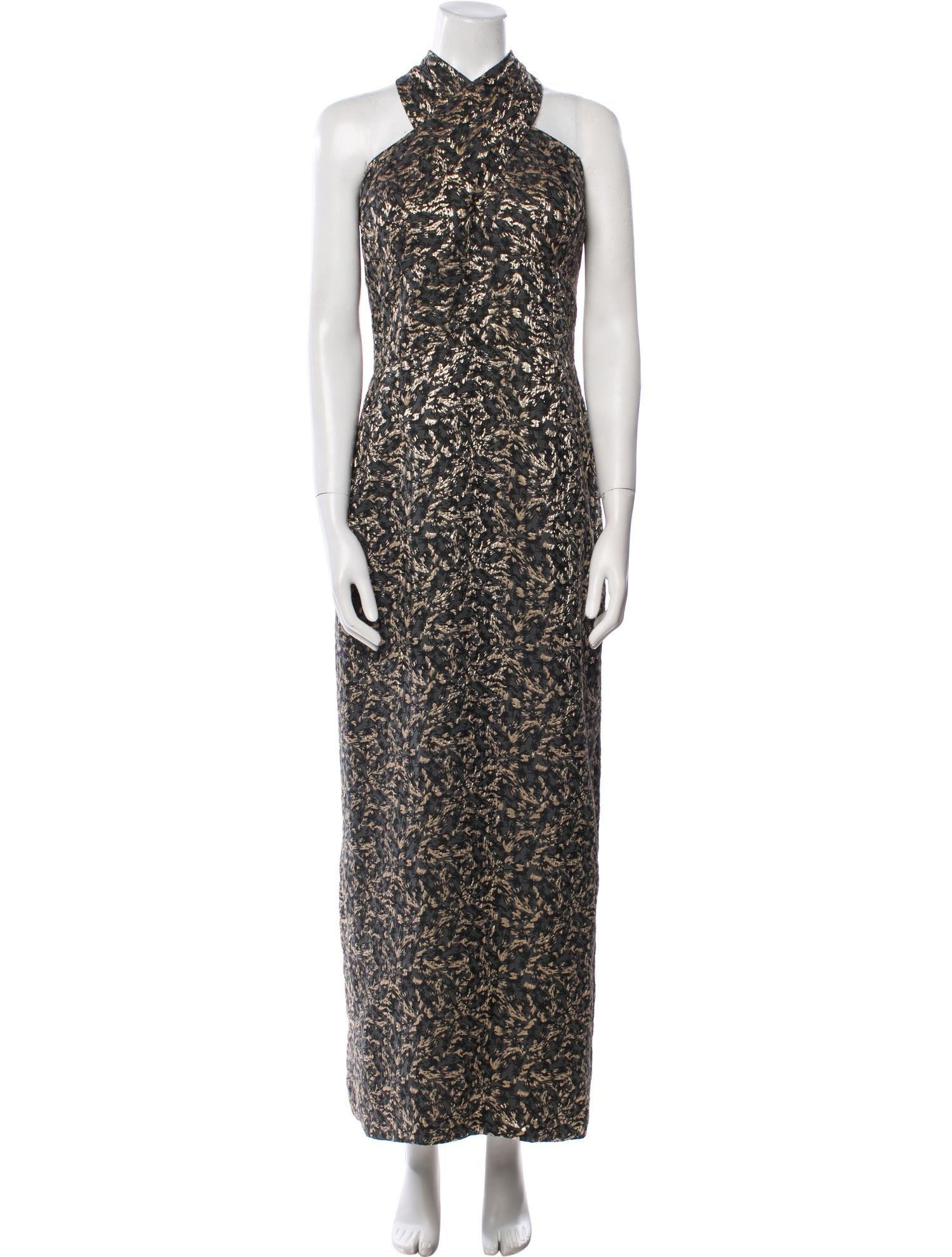 Teri Jon by Rickie Freeman Lace Pattern Long Dress