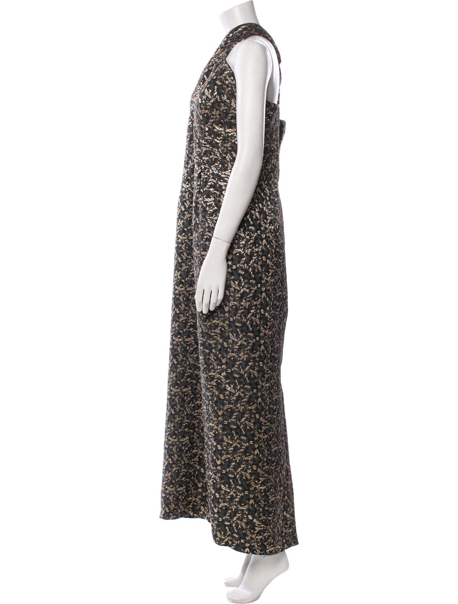 Teri Jon by Rickie Freeman Lace Pattern Long Dress