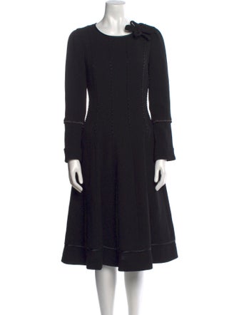 Teri Jon by Rickie Freeman Wool Midi Length Dress