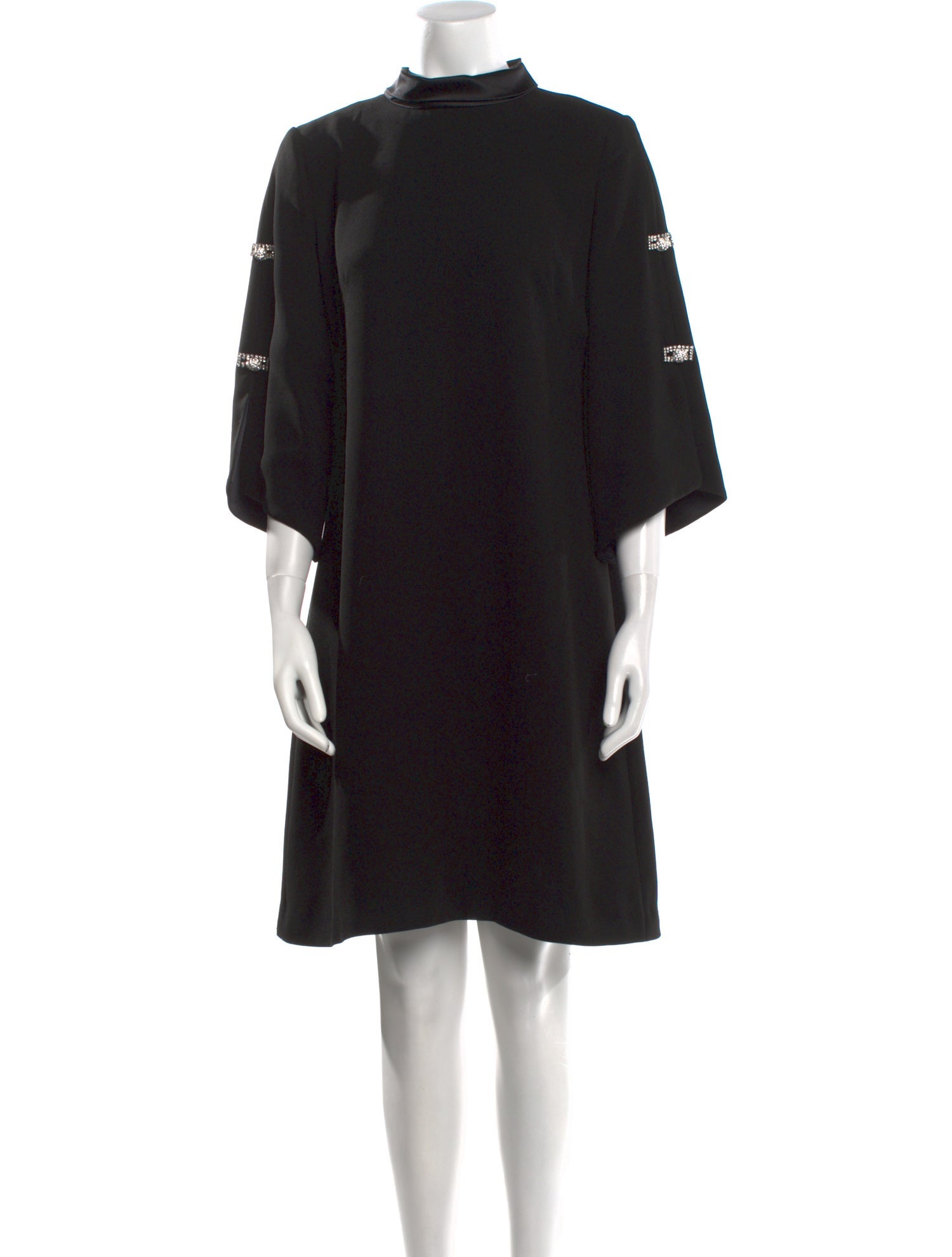 Teri Jon by Rickie Freeman Mock Neck Knee-Length Dress