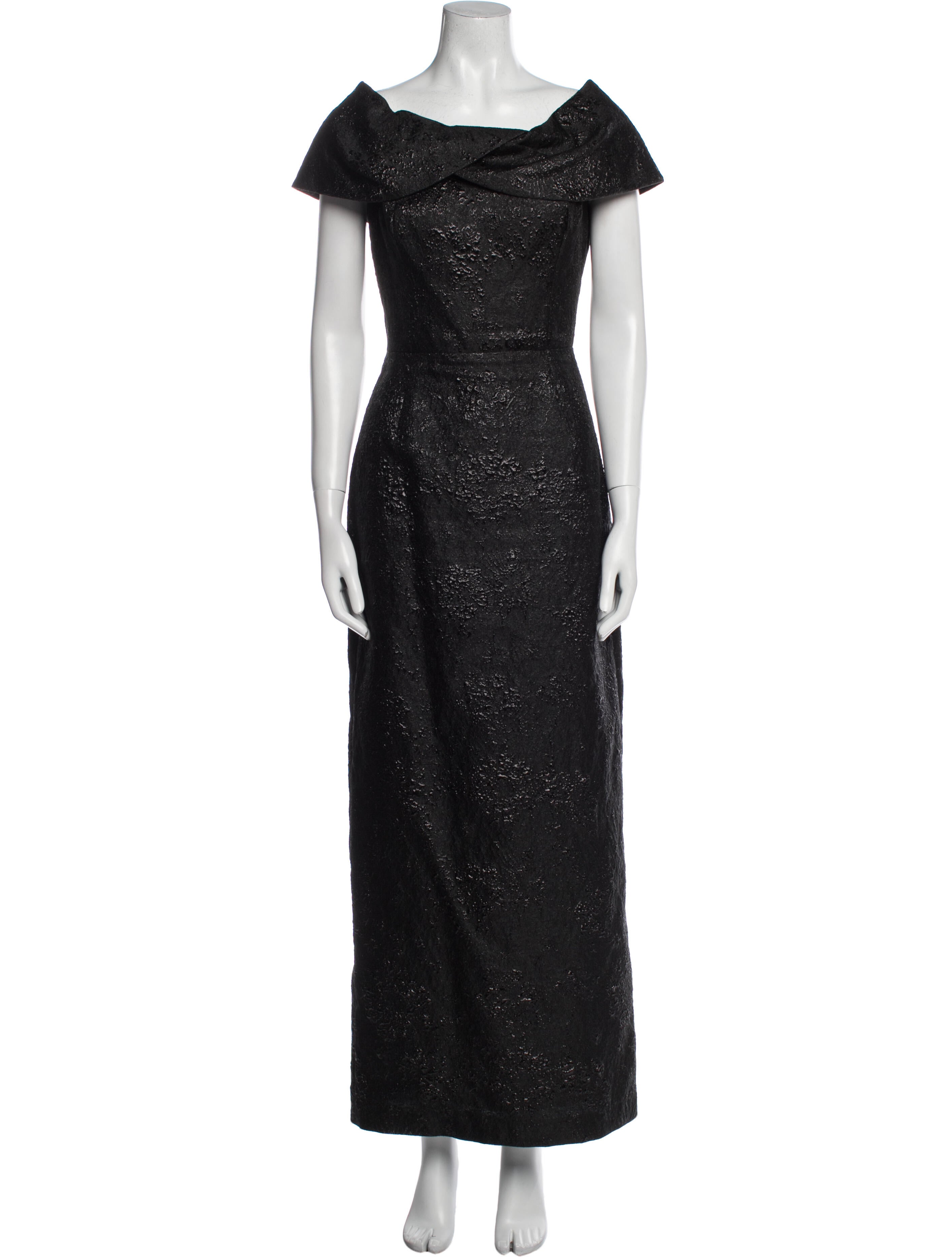 Teri Jon by Rickie Freeman Cowl Neck Long Dress