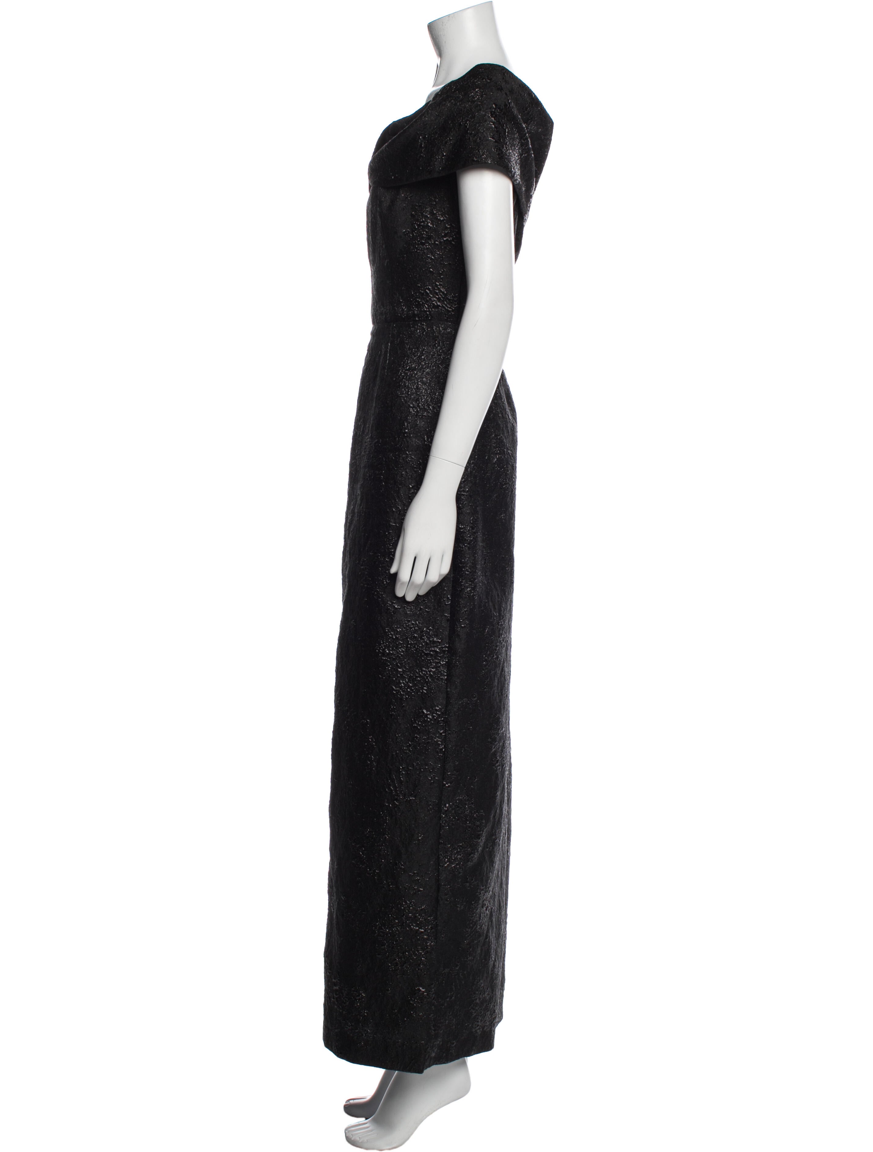 Teri Jon by Rickie Freeman Cowl Neck Long Dress