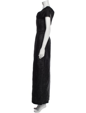 Teri Jon by Rickie Freeman Cowl Neck Long Dress