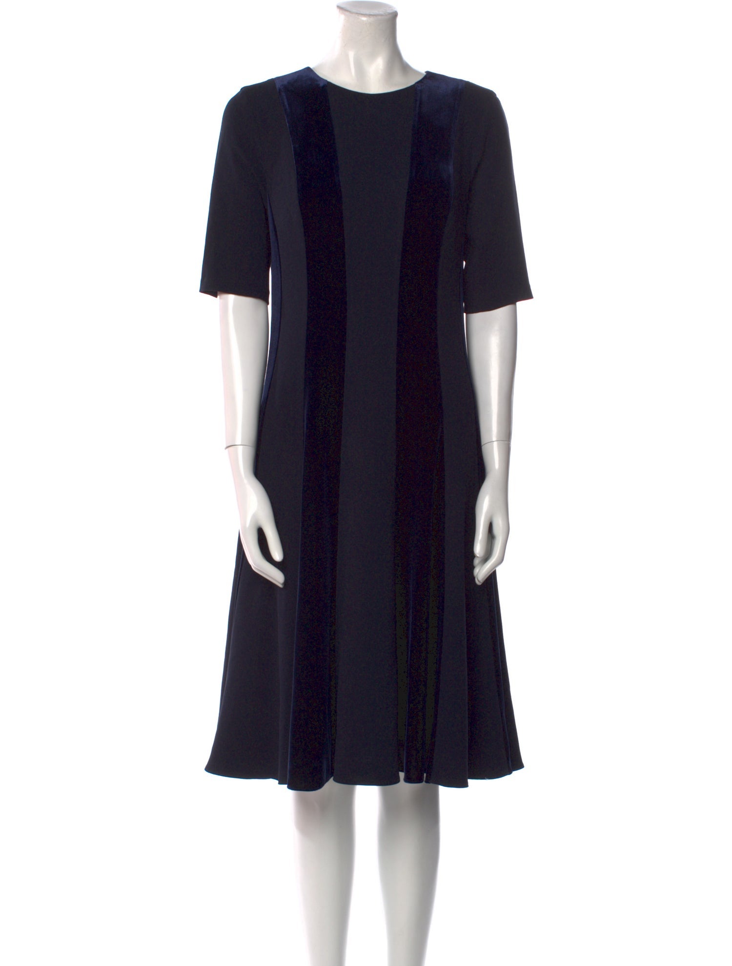 Teri Jon by Rickie Freeman Crew Neck Midi Length Dress