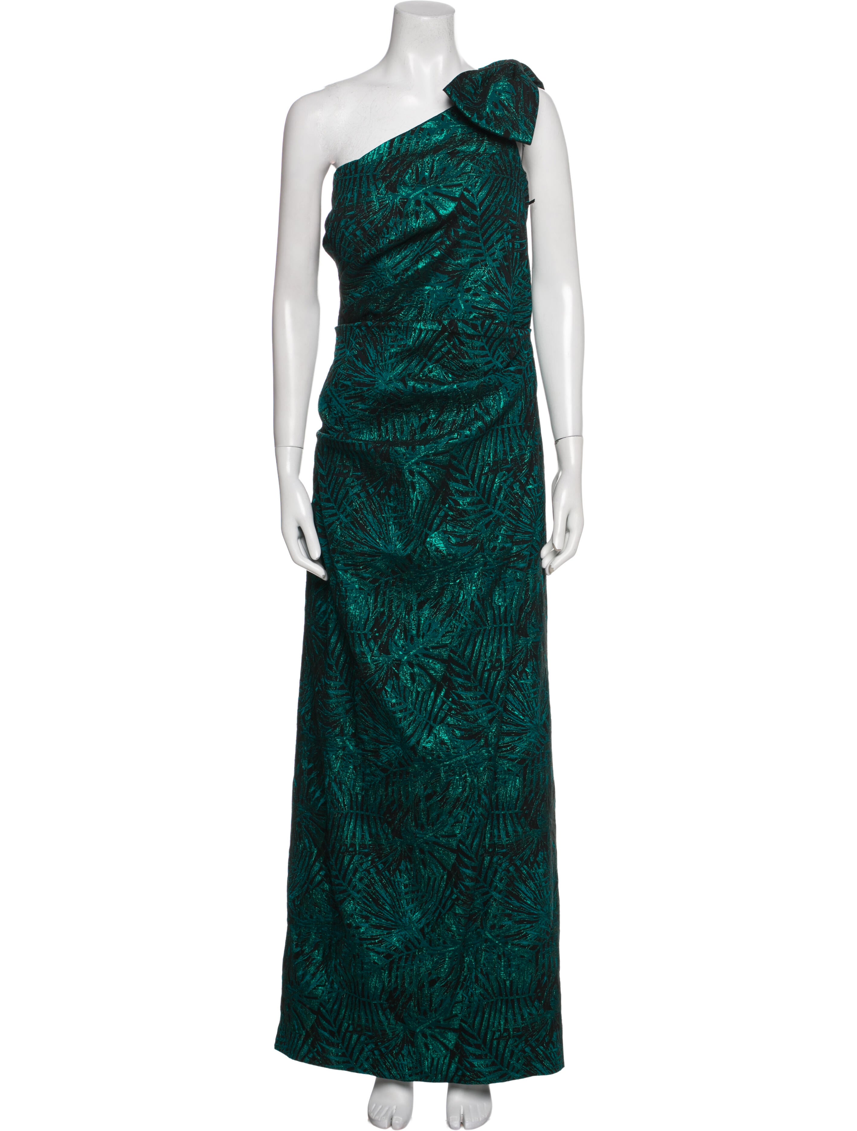 Teri Jon by Rickie Freeman Printed Long Dress