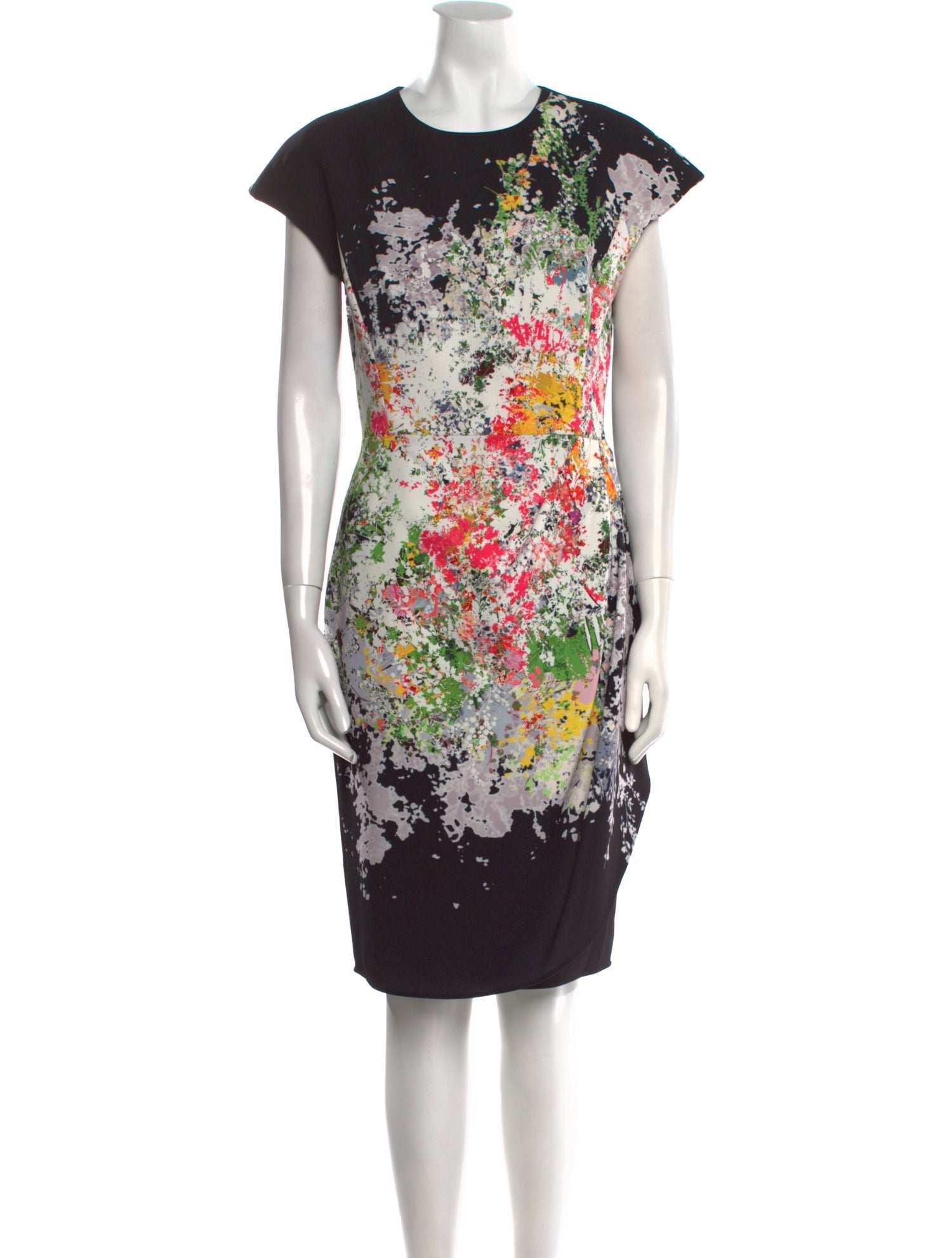 Teri Jon by Rickie Freeman Floral Print Knee-Length Dress w/ Tags