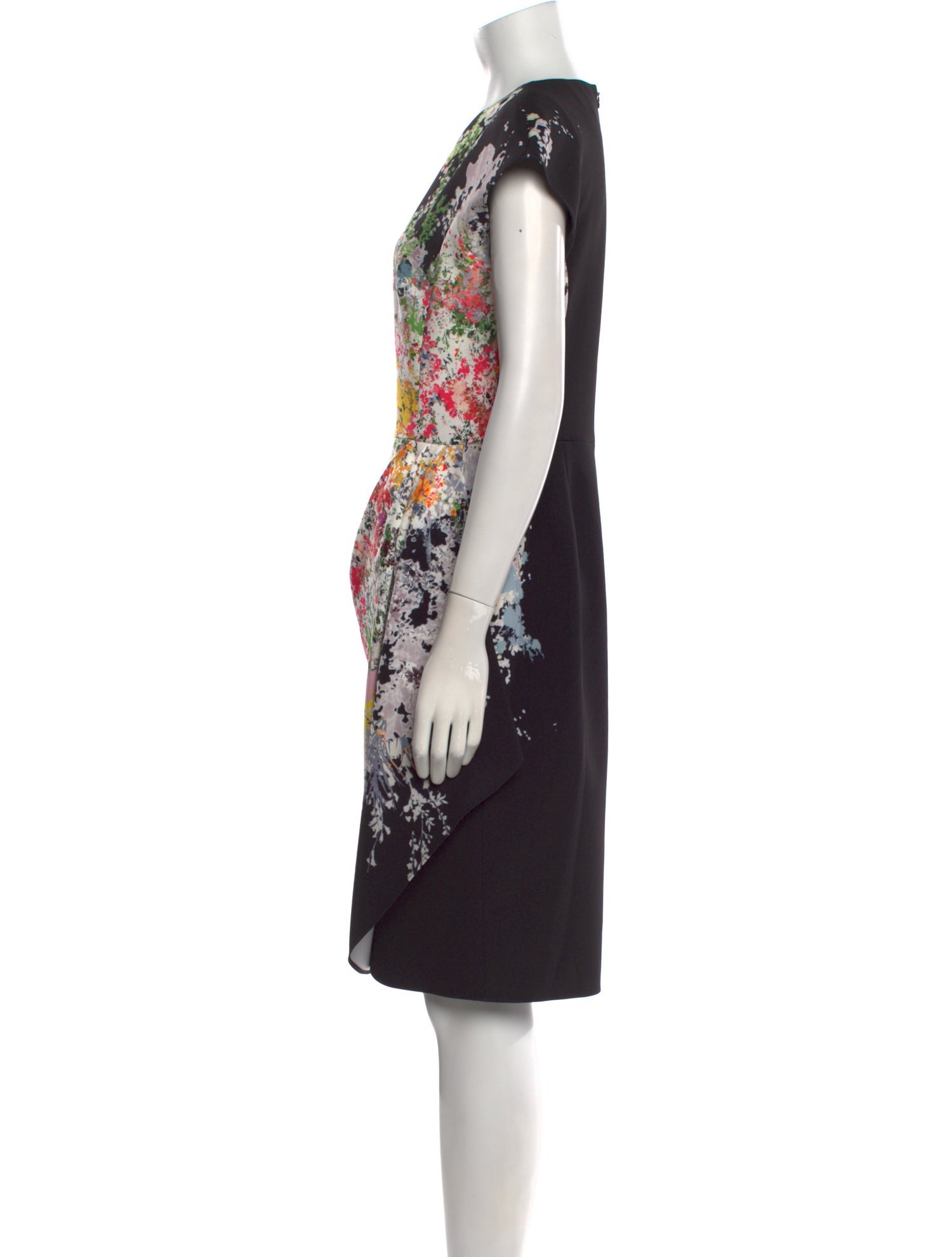 Teri Jon by Rickie Freeman Floral Print Knee-Length Dress w/ Tags