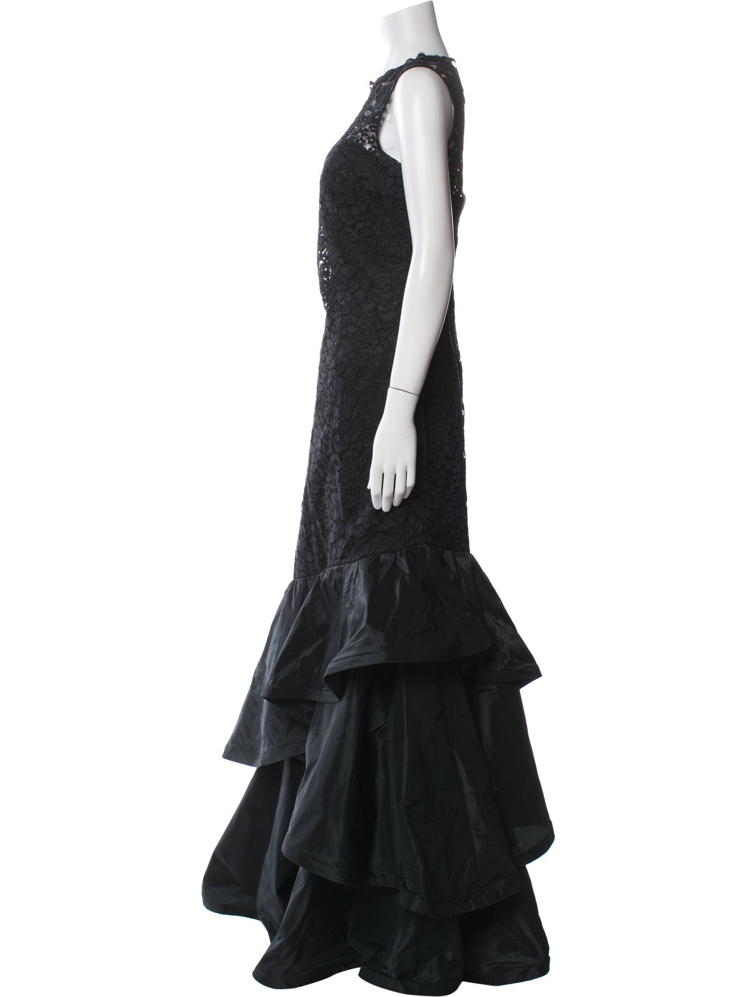 Teri Jon by Rickie Freeman Bateau Neckline Midi Length Dress