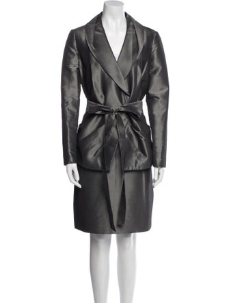 Teri Jon by Rickie Freeman Wool Skirt Suit