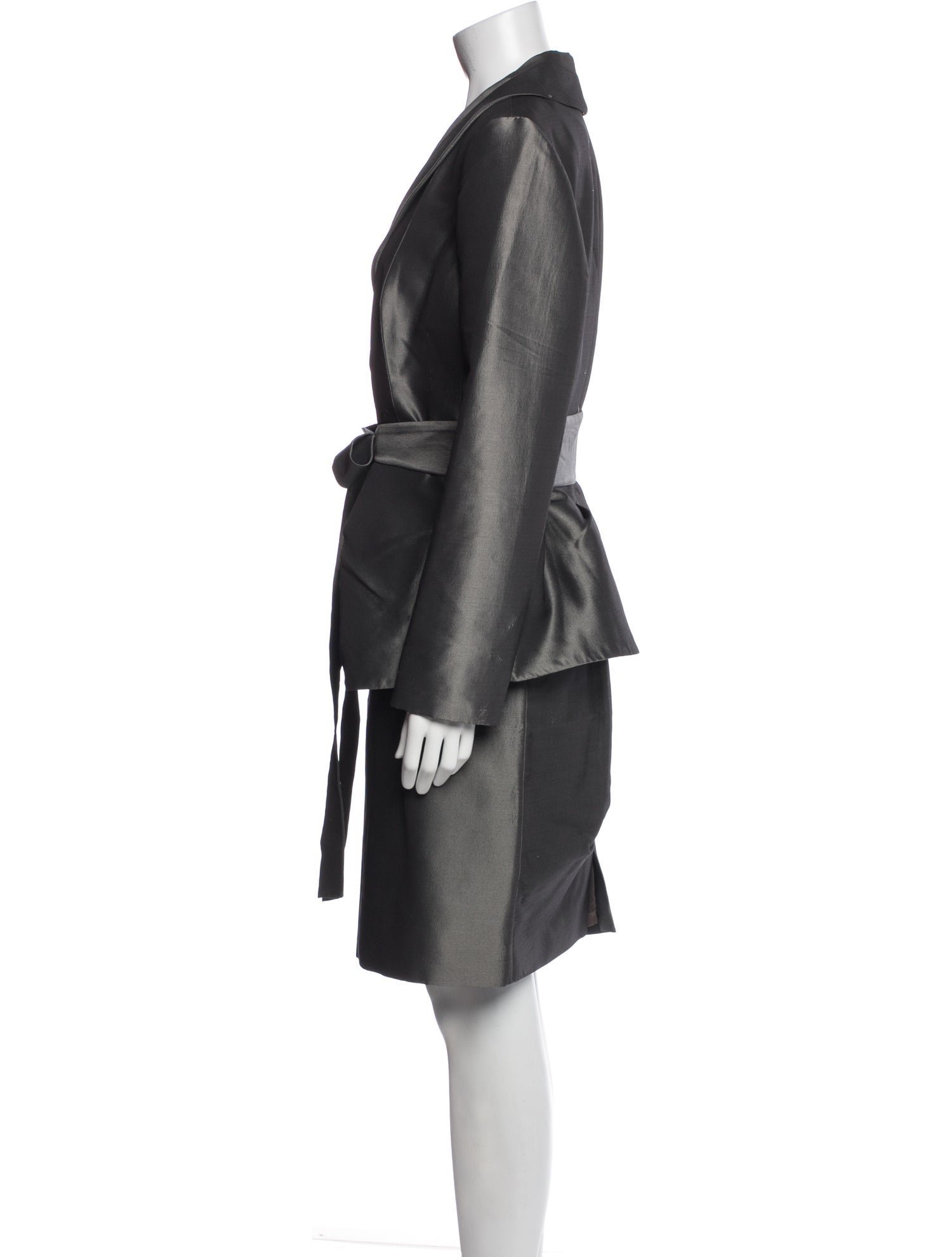 Teri Jon by Rickie Freeman Wool Skirt Suit