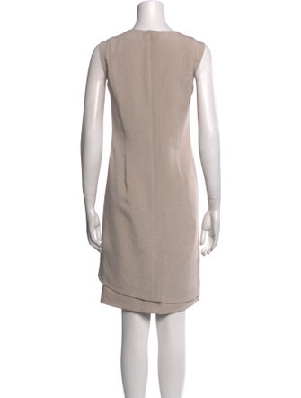 Teri Jon by Rickie Freeman Scoop Neck Midi Length Dress