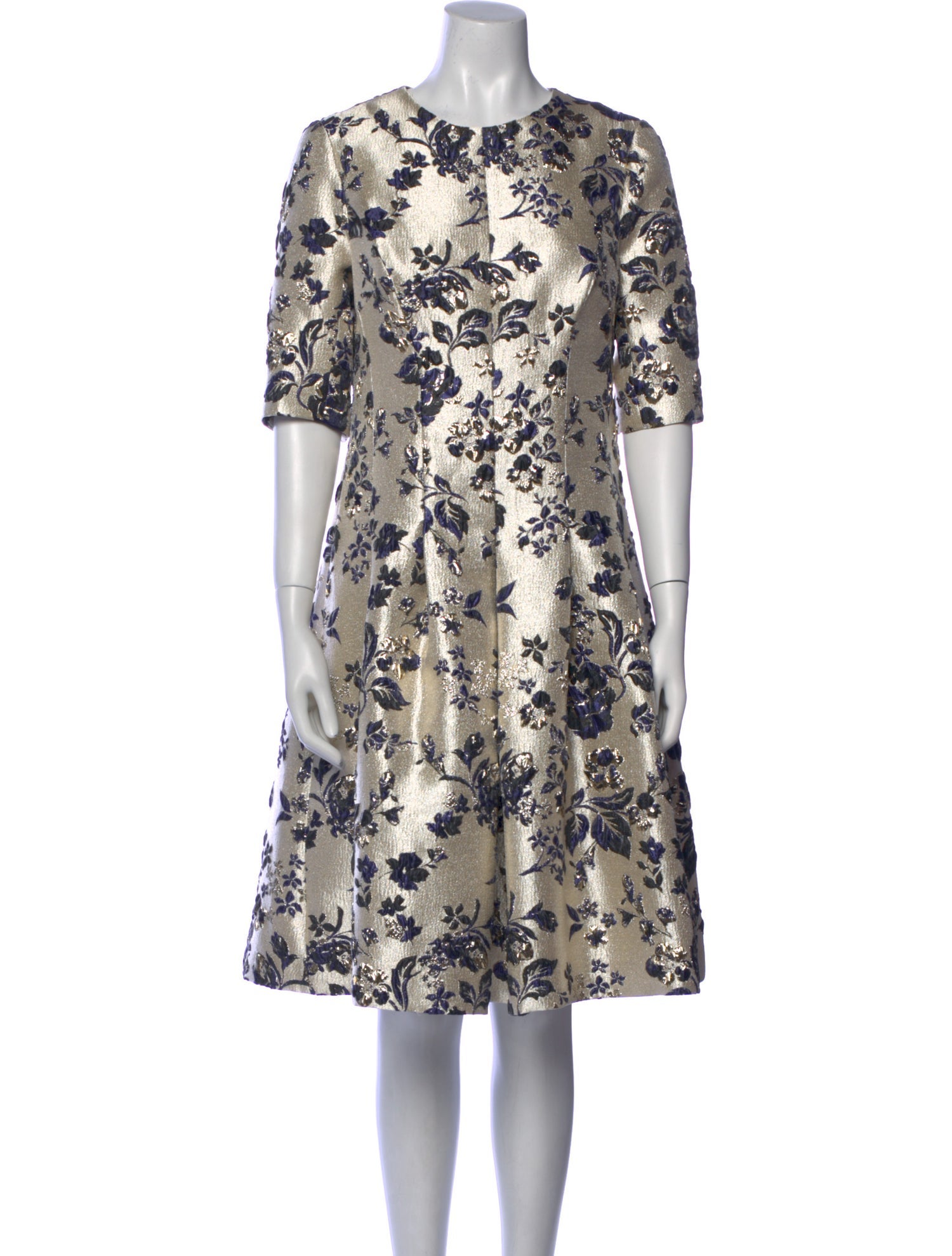 Teri Jon by Rickie Freeman Floral Print Knee-Length Dress
