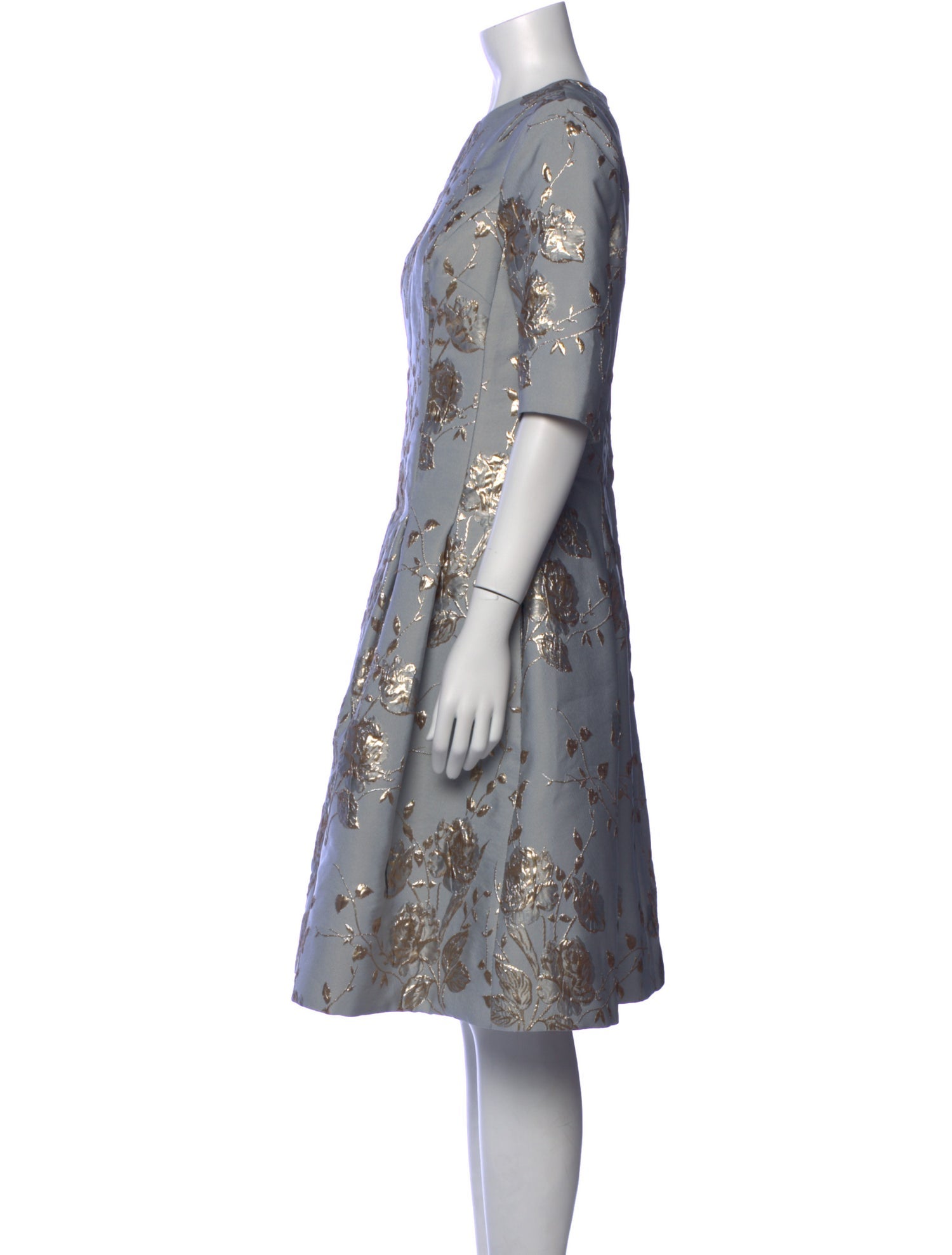 Teri Jon by Rickie Freeman Crew Neck Knee-Length Dress