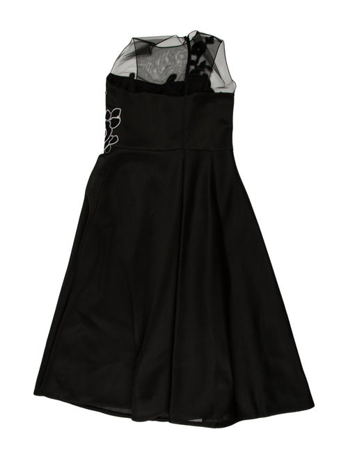 Teri Jon by Rickie Freeman Bateau Neckline Midi Length Dress