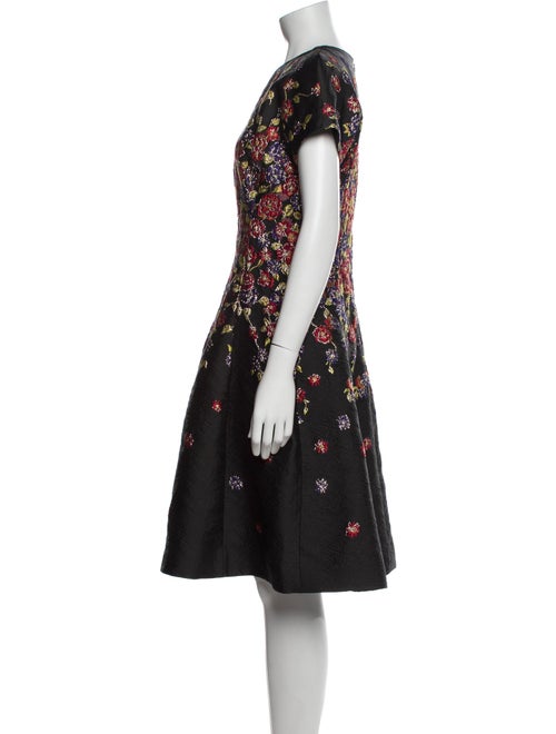 Teri Jon by Rickie Freeman Floral Print Knee-Length Dress