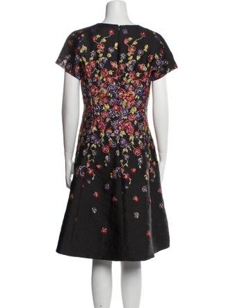 Teri Jon by Rickie Freeman Floral Print Knee-Length Dress