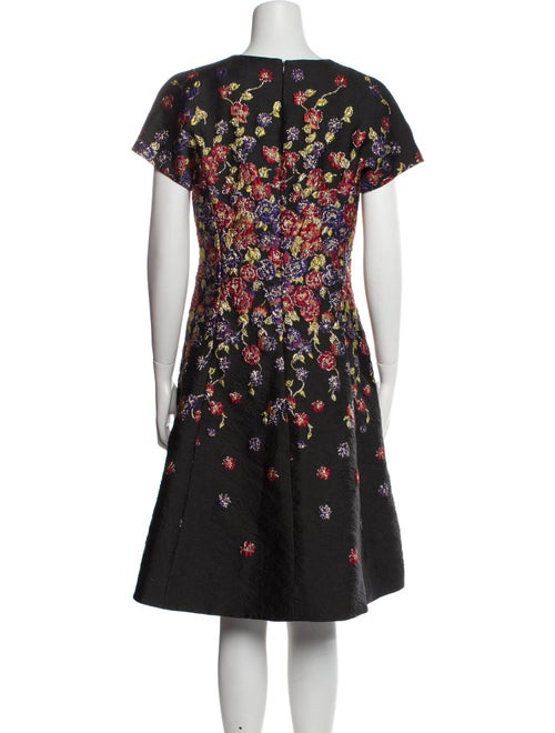 Teri Jon by Rickie Freeman Floral Print Knee-Length Dress