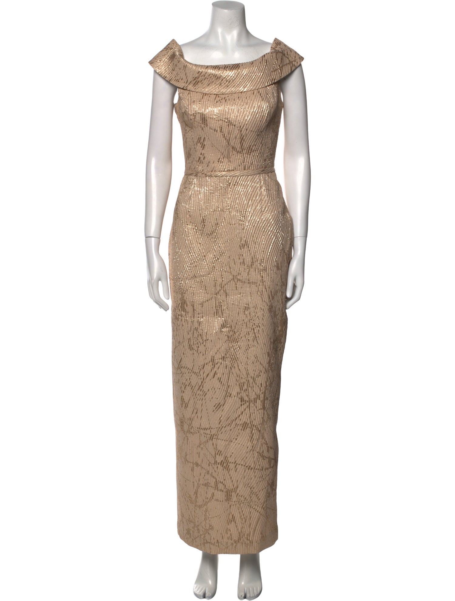 Teri Jon by Rickie Freeman Animal Print Long Dress