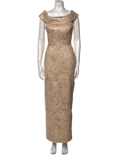 Teri Jon by Rickie Freeman Animal Print Long Dress