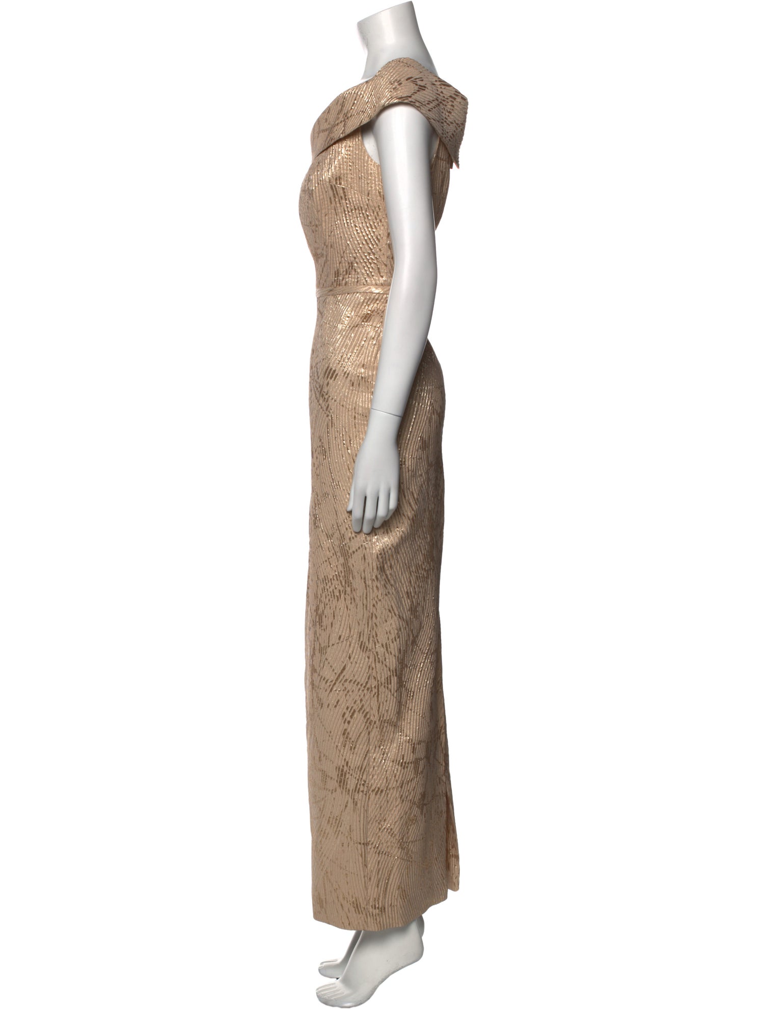 Teri Jon by Rickie Freeman Animal Print Long Dress