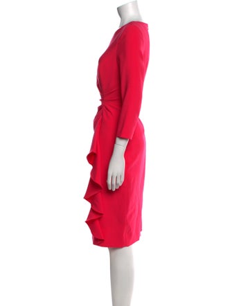 Teri Jon by Rickie Freeman Bateau Neckline Knee-Length Dress