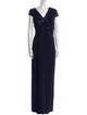 Teri Jon by Rickie Freeman V-Neck Long Dress