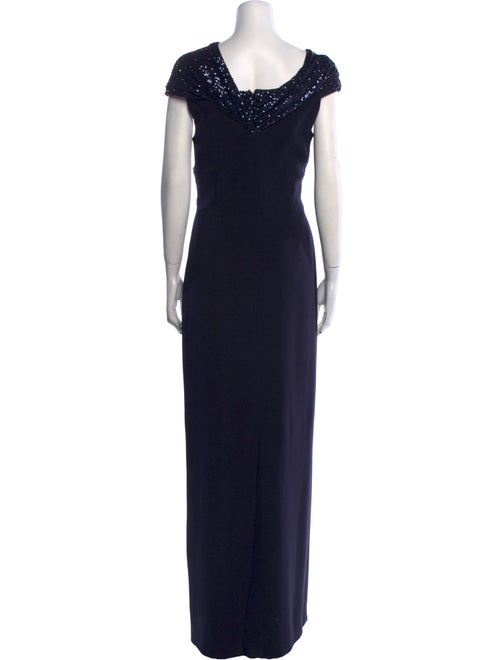 Teri Jon by Rickie Freeman V-Neck Long Dress