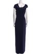 Teri Jon by Rickie Freeman V-Neck Long Dress