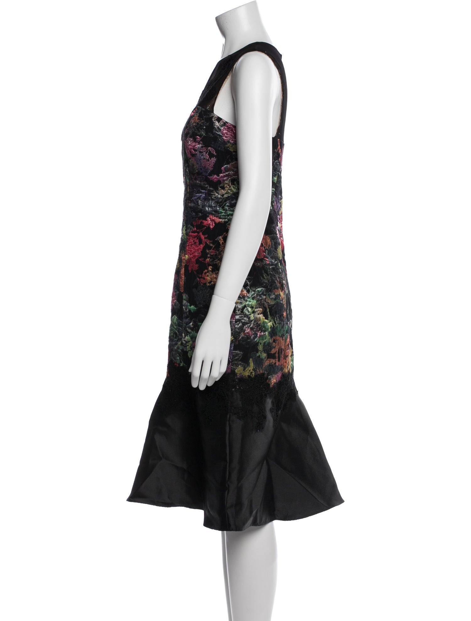 Teri Jon by Rickie Freeman Floral Print Midi Length Dress