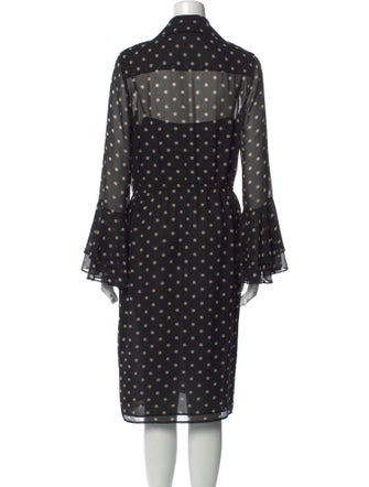 Teri Jon by Rickie Freeman Polka Dot Print Midi Length Dress