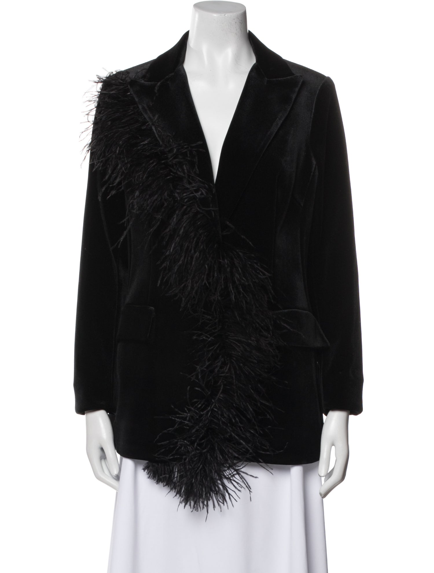 Teri Jon by Rickie Freeman Velour Striped Blazer