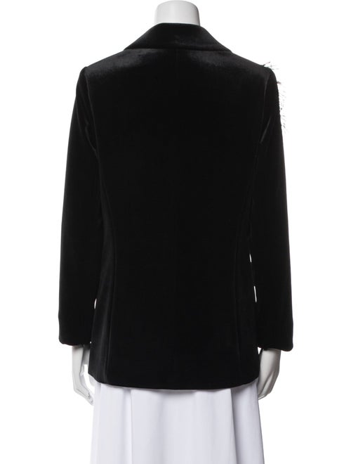 Teri Jon by Rickie Freeman Velour Striped Blazer